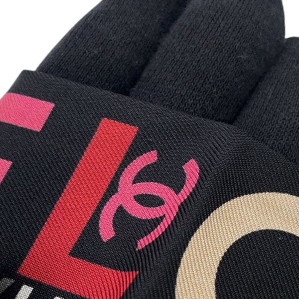 Pre-Loved Chanel CC Logo Print Silk Bandeau Scarf - Picture 7 of 9